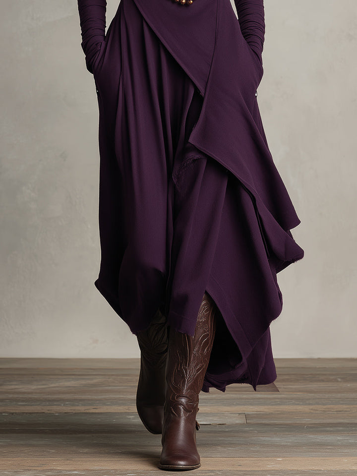Natalie | Elegante gedrapeerde jurk