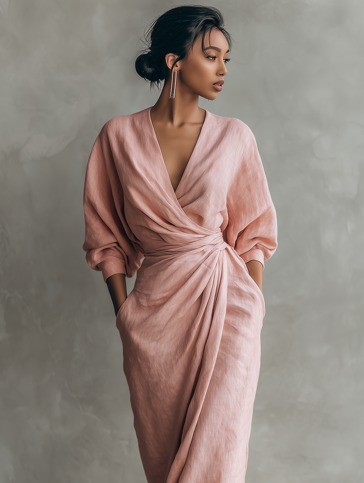 Trina | Elegante maxi-jurk met V-hals