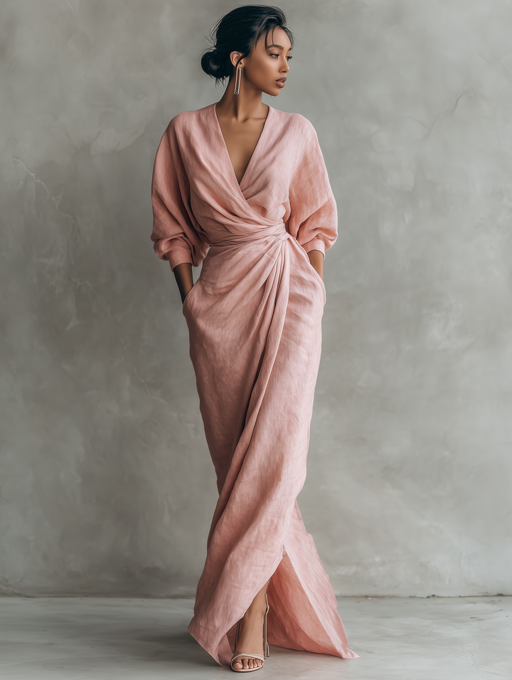 Trina | Elegante maxi-jurk met V-hals