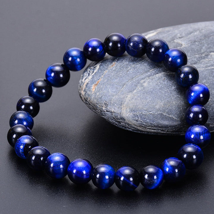 Pulsera Single Stone Ojo de Tigre Azul
