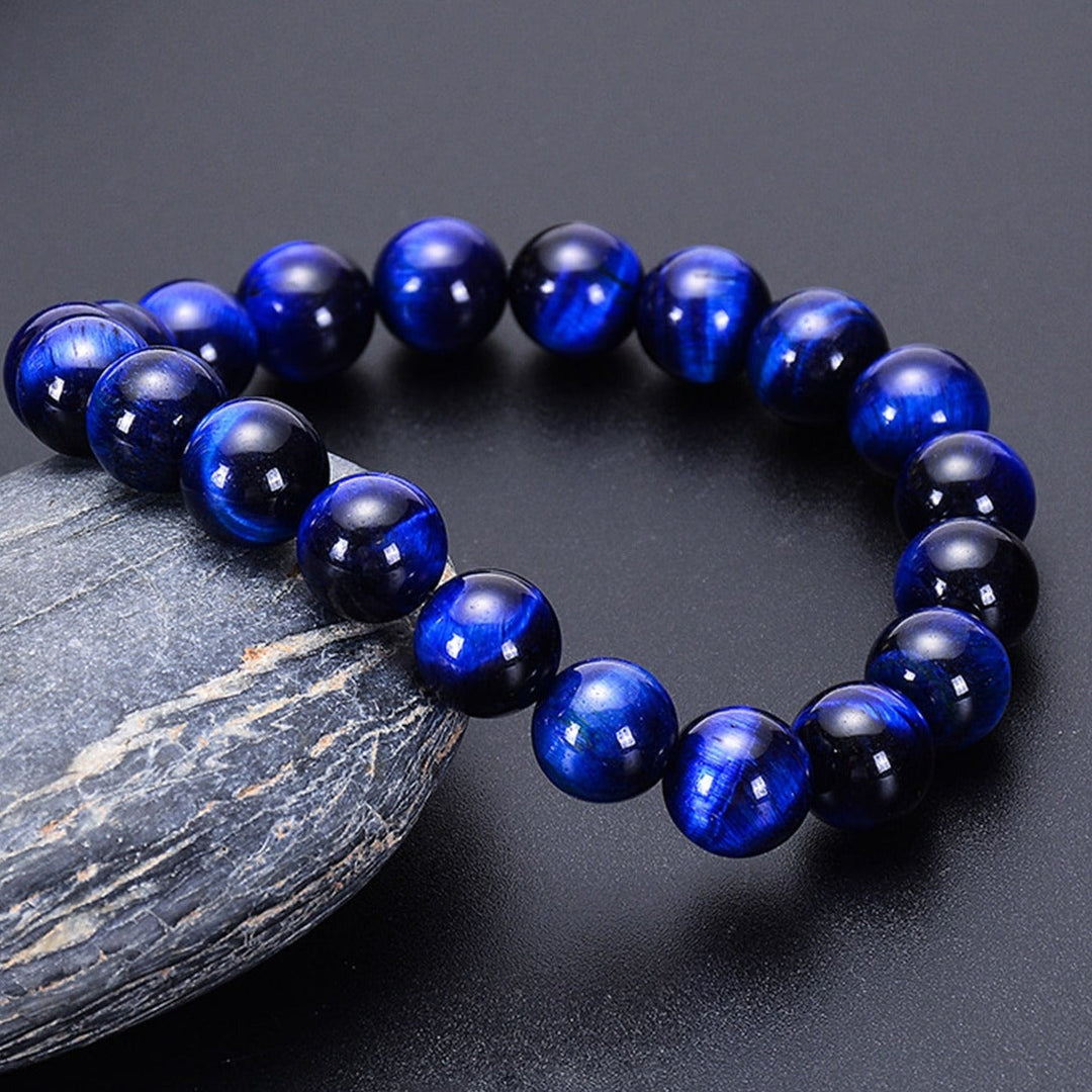 Pulsera Single Stone Ojo de Tigre Azul