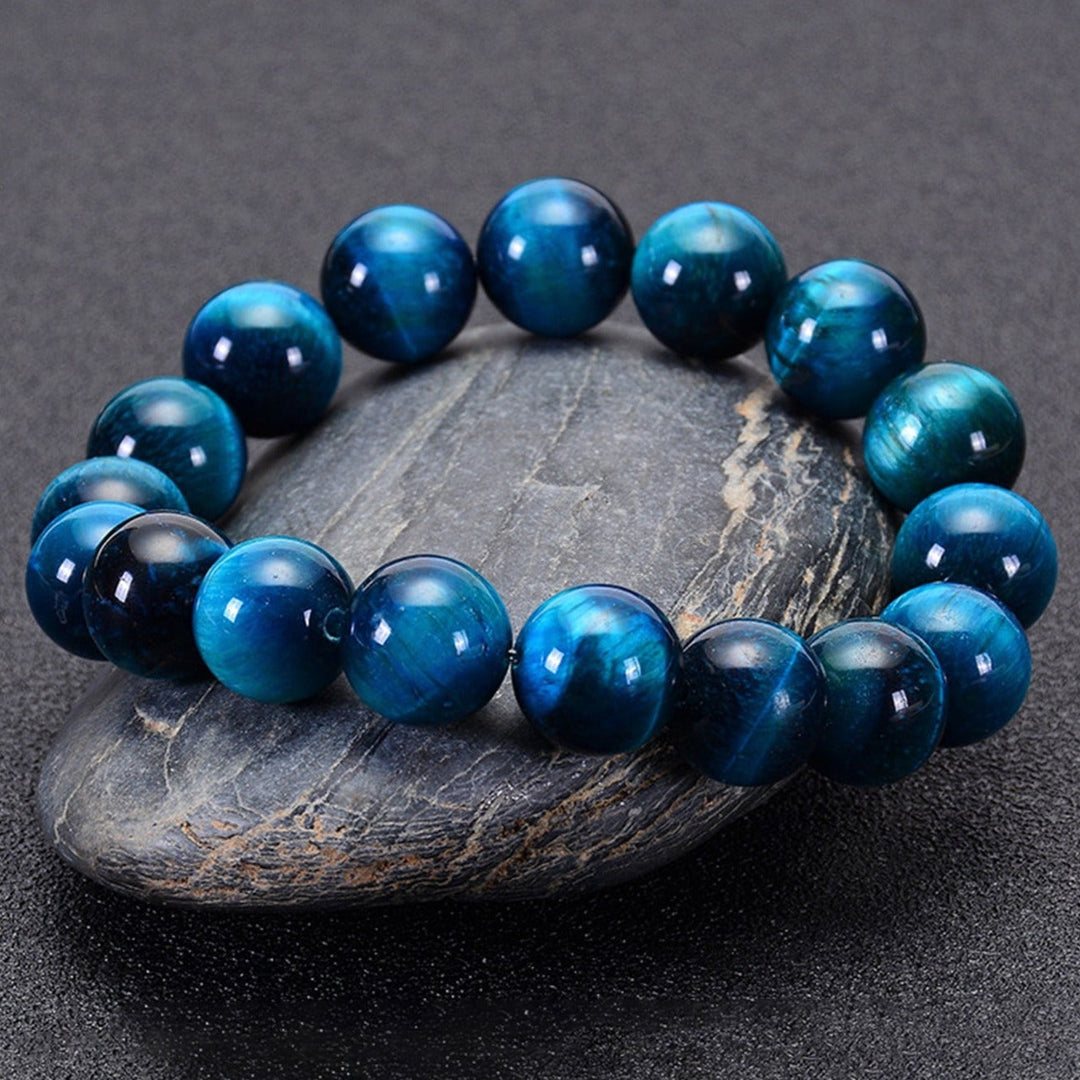 Pulsera Single Stone Ojo de Tigre Azul Royal