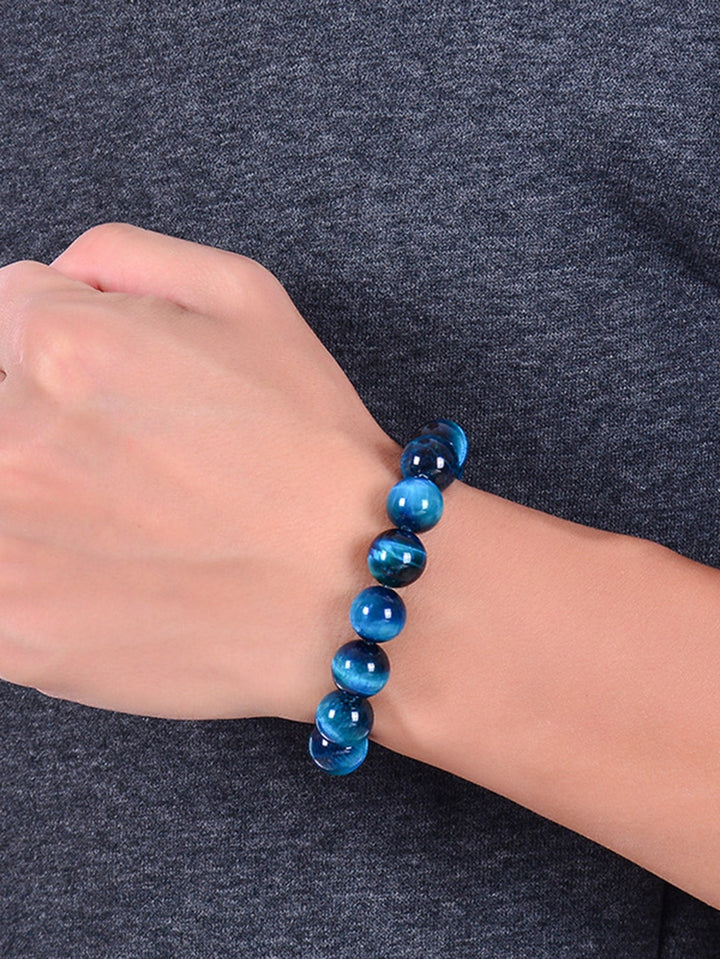 Pulsera Single Stone Ojo de Tigre Azul Royal