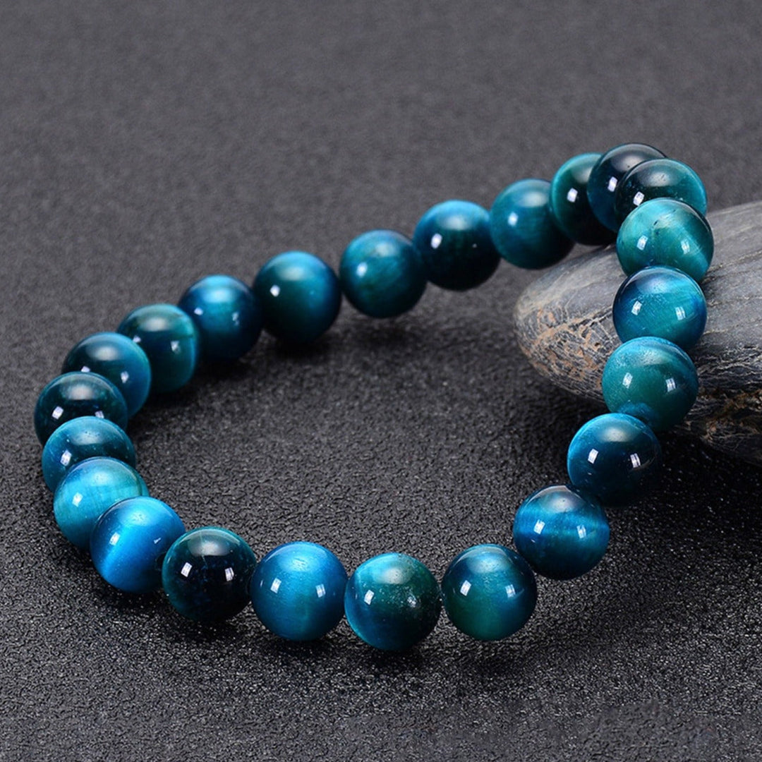 Pulsera Single Stone Ojo de Tigre Azul Royal