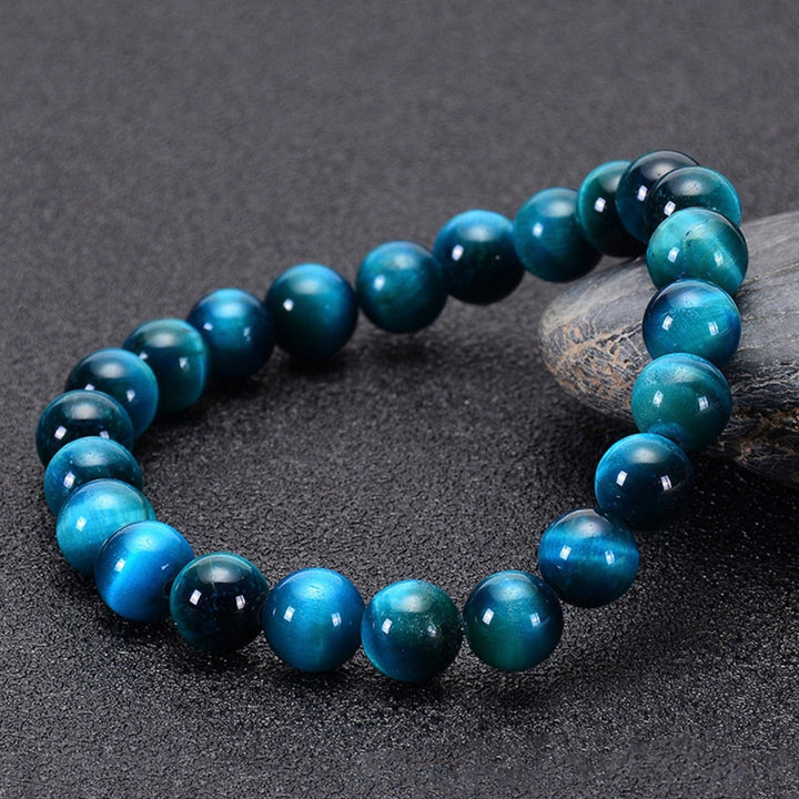 Pulsera Single Stone Ojo de Tigre Azul Royal