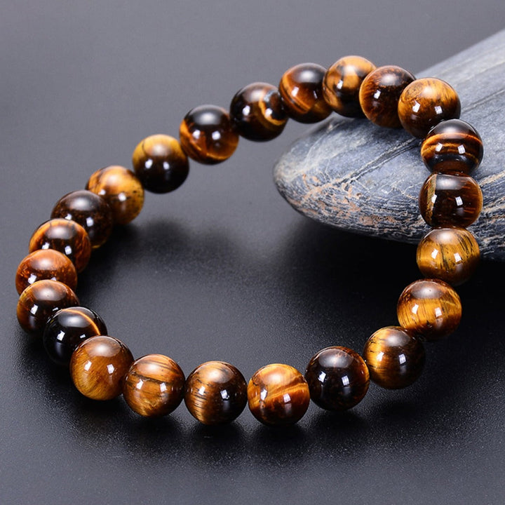 Pulsera Single Stone Ojo de Tigre Chocolate