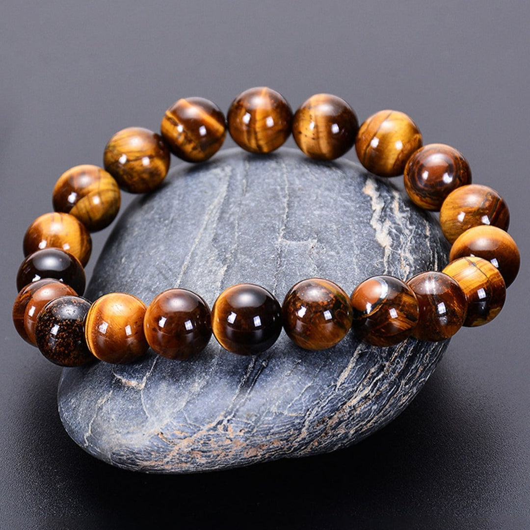 Pulsera Single Stone Ojo de Tigre Chocolate