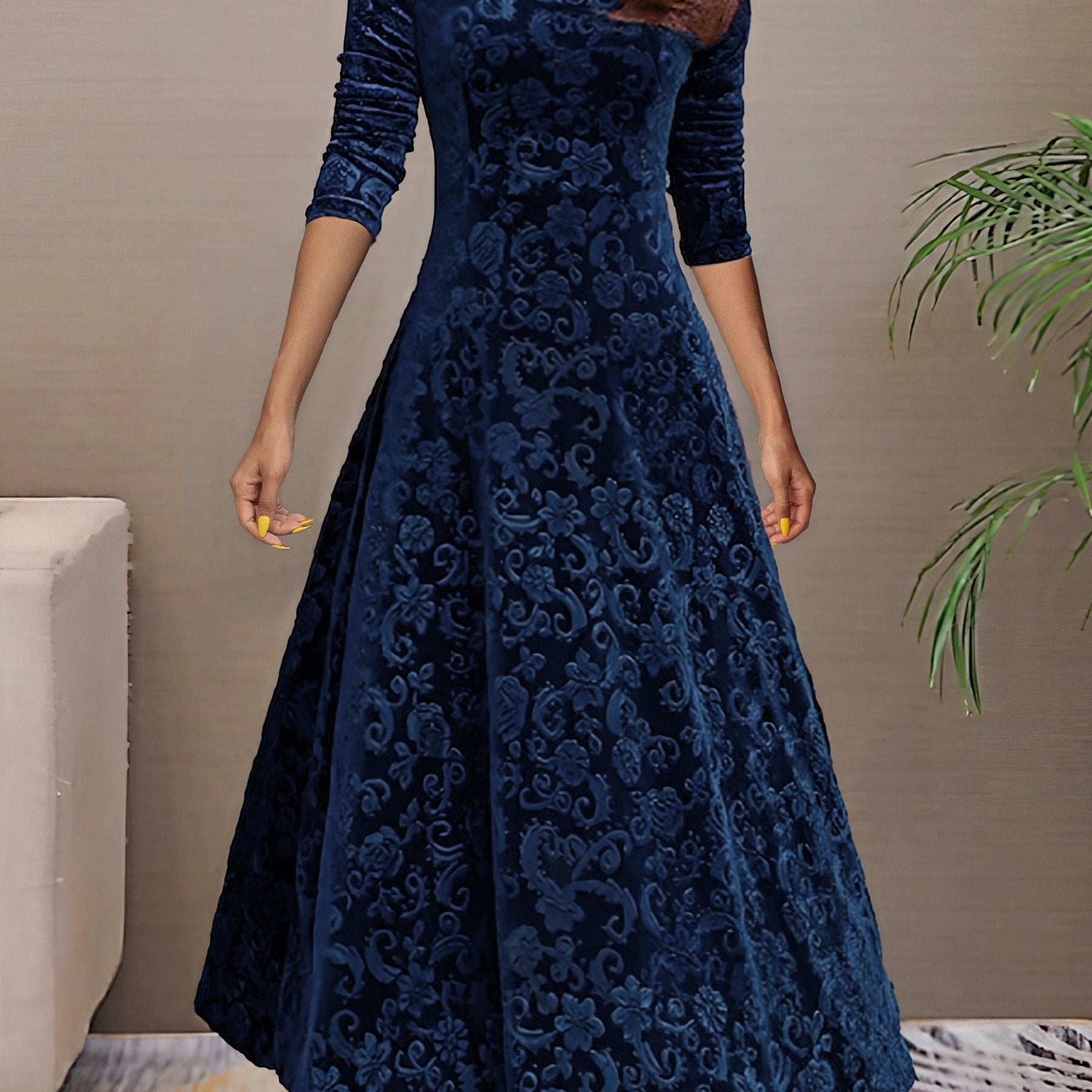 Denise | Fluwelen elegante jurk