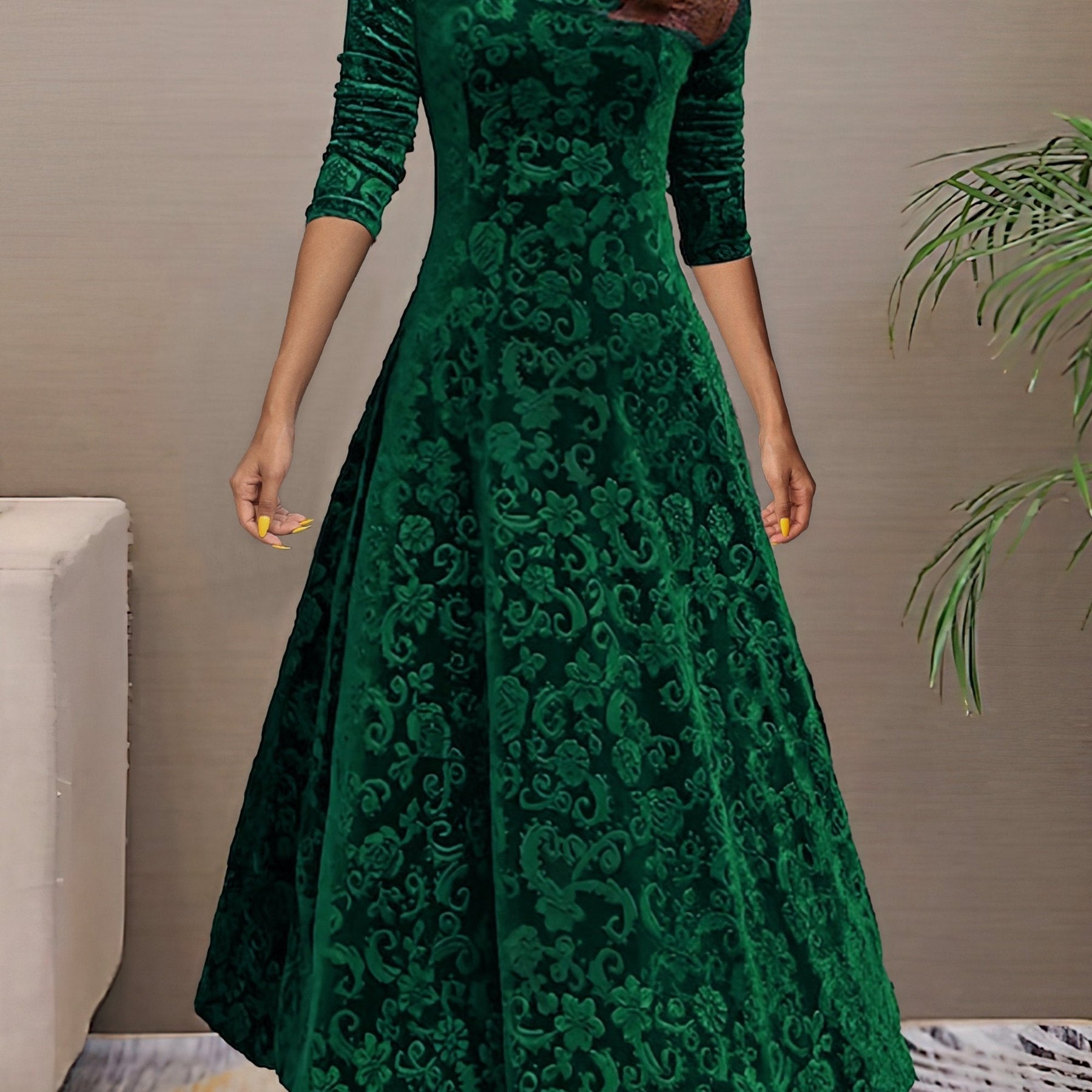 Denise | Fluwelen elegante jurk