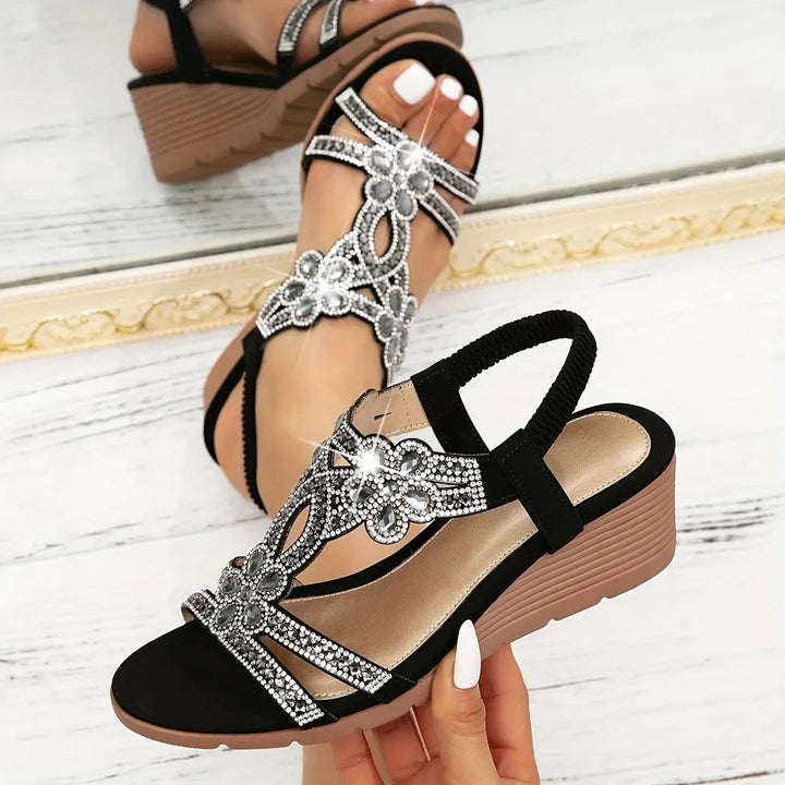 Gryvella - Dames orthopedische comfort sandalen met hak voor de zomer