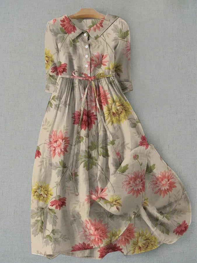 Estelle | Subtiele veldbloemen jurk