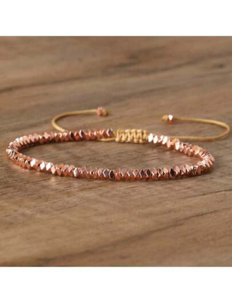 MIA - Pulsera con cuentas de hematita Rosa