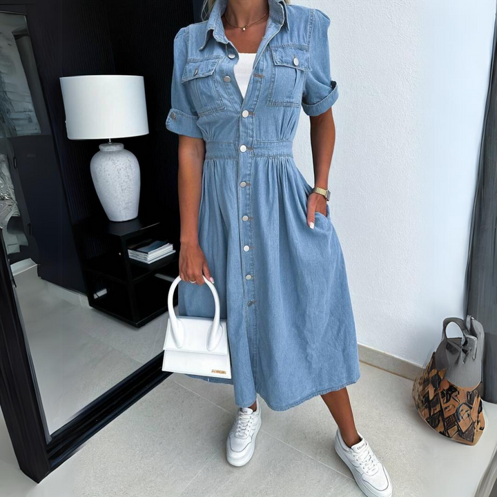 Alicia - Trendy denim jurk