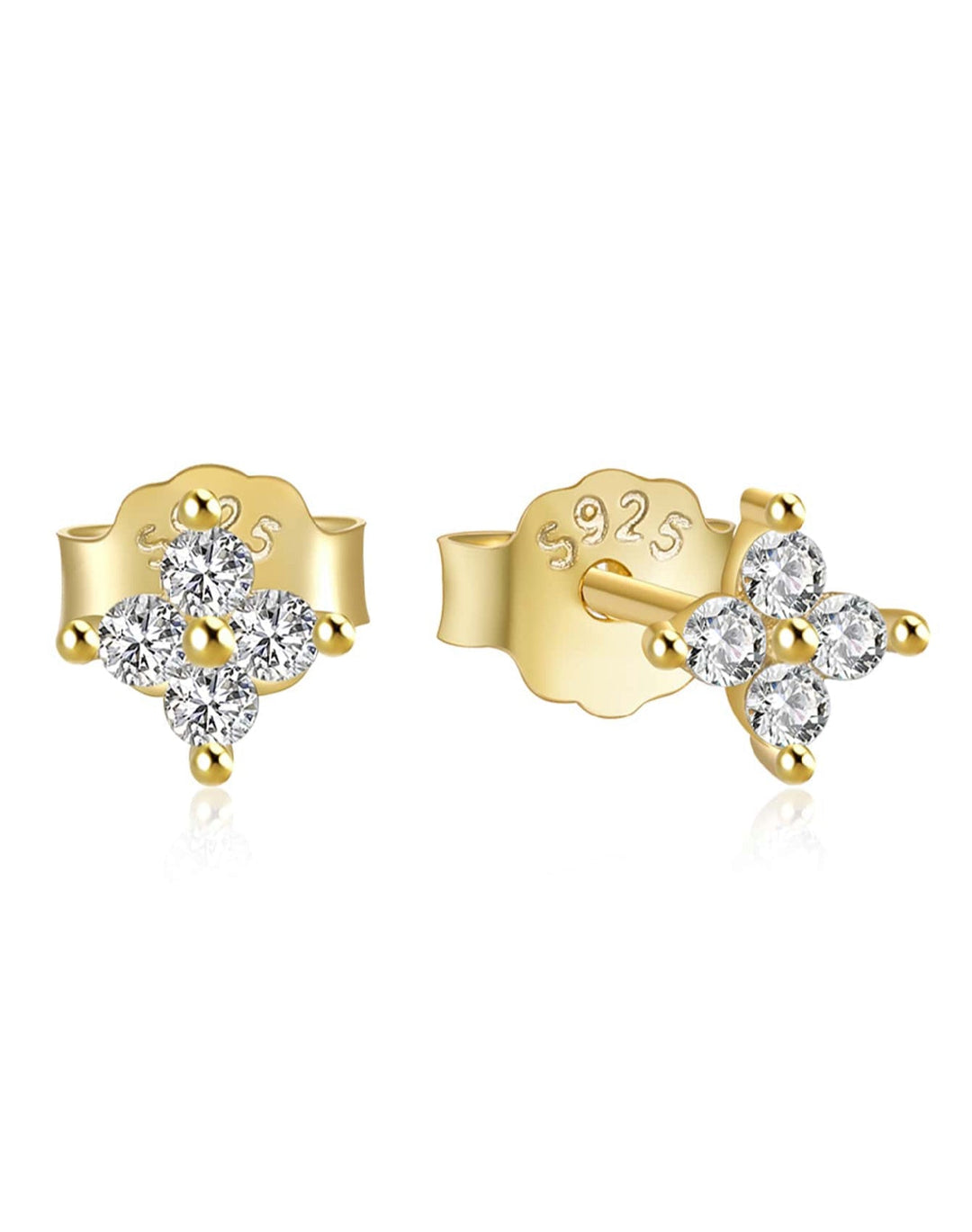 MIA - Pendientes de tachuela zirconia cúbica en Plata 925