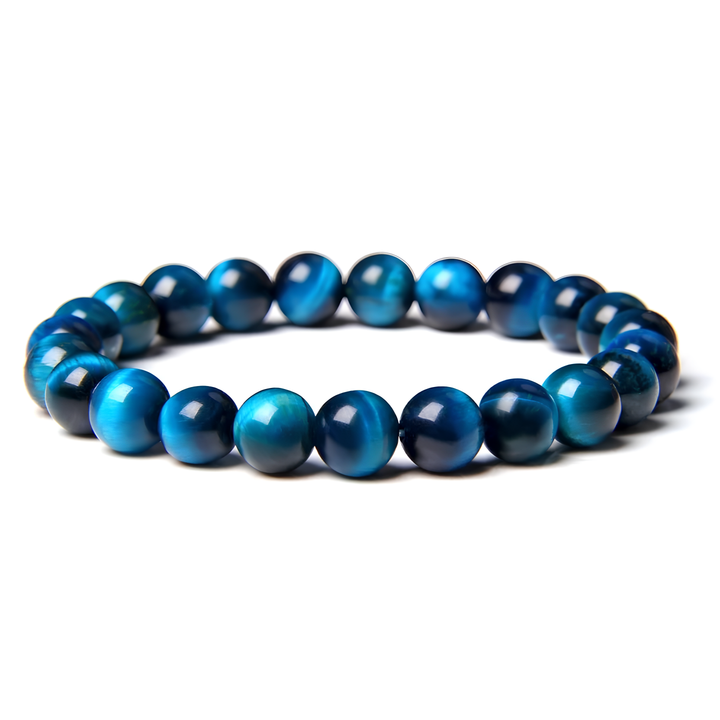 Pulsera Single Stone Ojo de Tigre Azul Royal