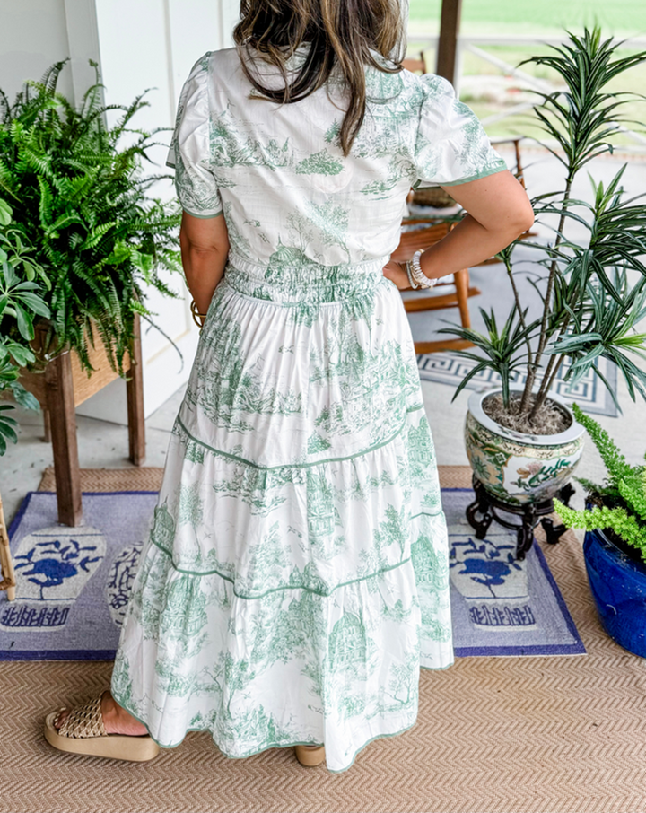 Selindra - Maxi jurk met klassieke canvasprint