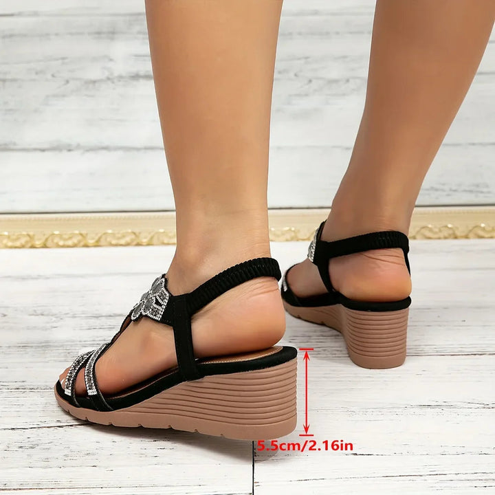 Gryvella - Dames orthopedische comfort sandalen met hak voor de zomer