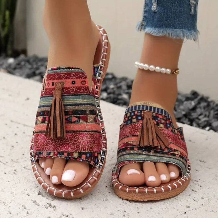 Erythia - Vrouwen platte sandalen me comfortabele zool