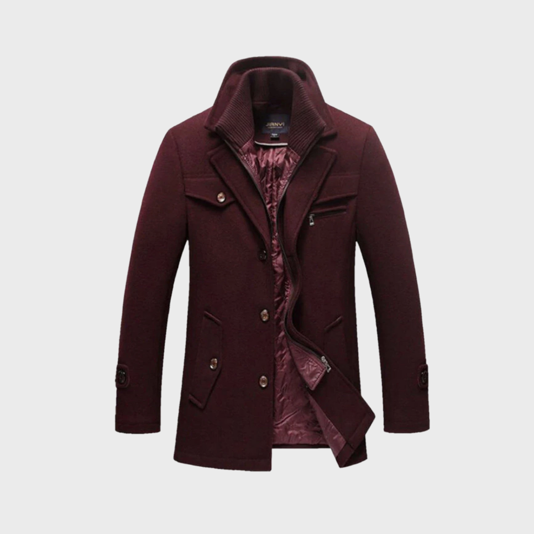 Aaron - Klassieke Wol Peacoat