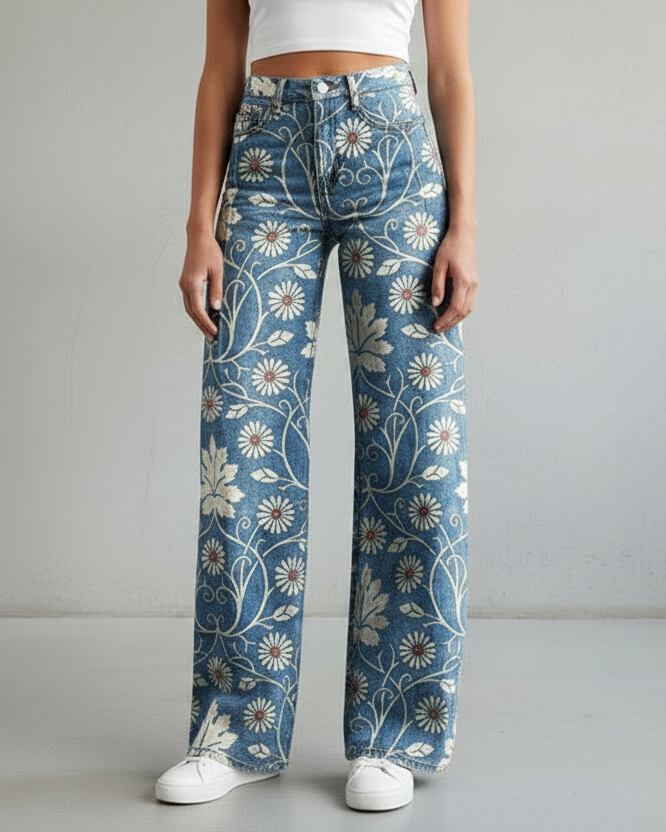 Broek Camille - Niet opgaan in de massa met dit fleurige statement piece