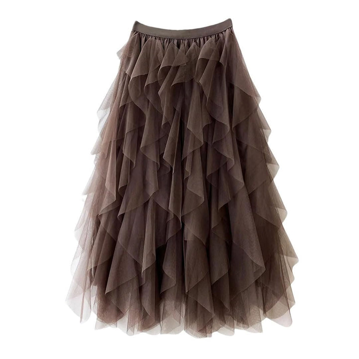 Orlisse - Vrouwelijke Flared Rok met Hoge Elastische Taille