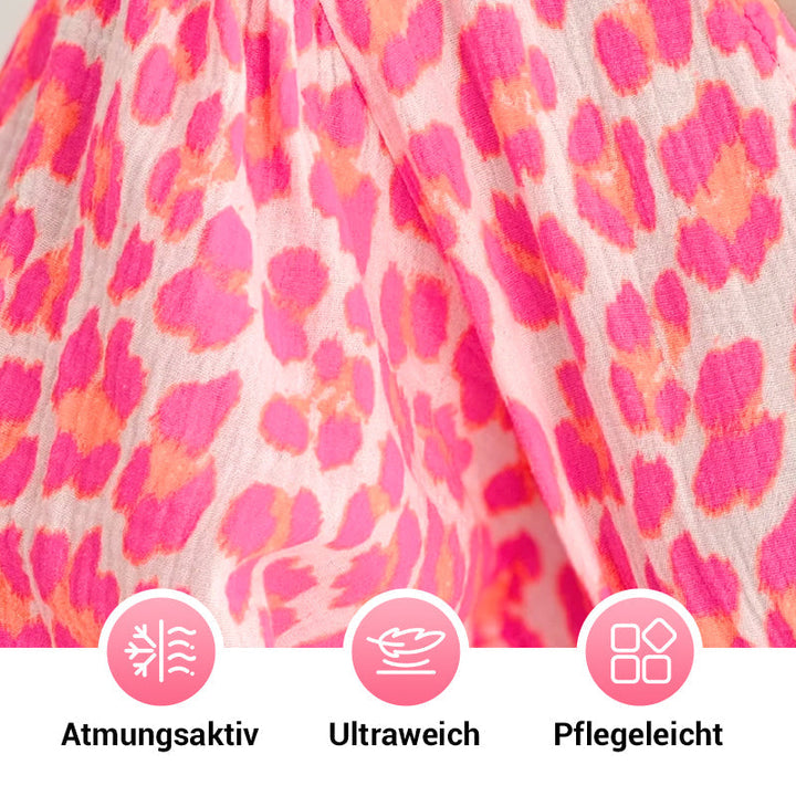 Cenovia - Vrouwelijke Geprinte Jurk met Elegante V-hals