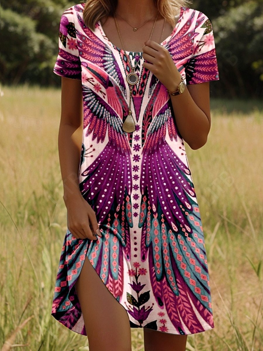 Nivara - Zomerjurk met Indiaanse print