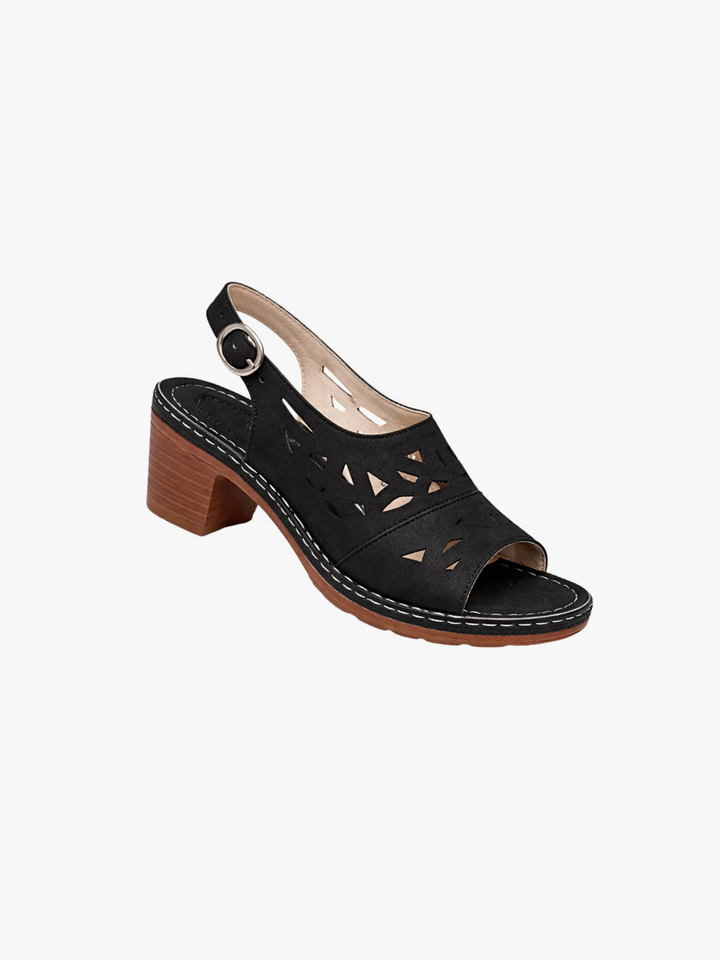 Cirethia - Dames sandalen met comfortabele hak en open ontwerp