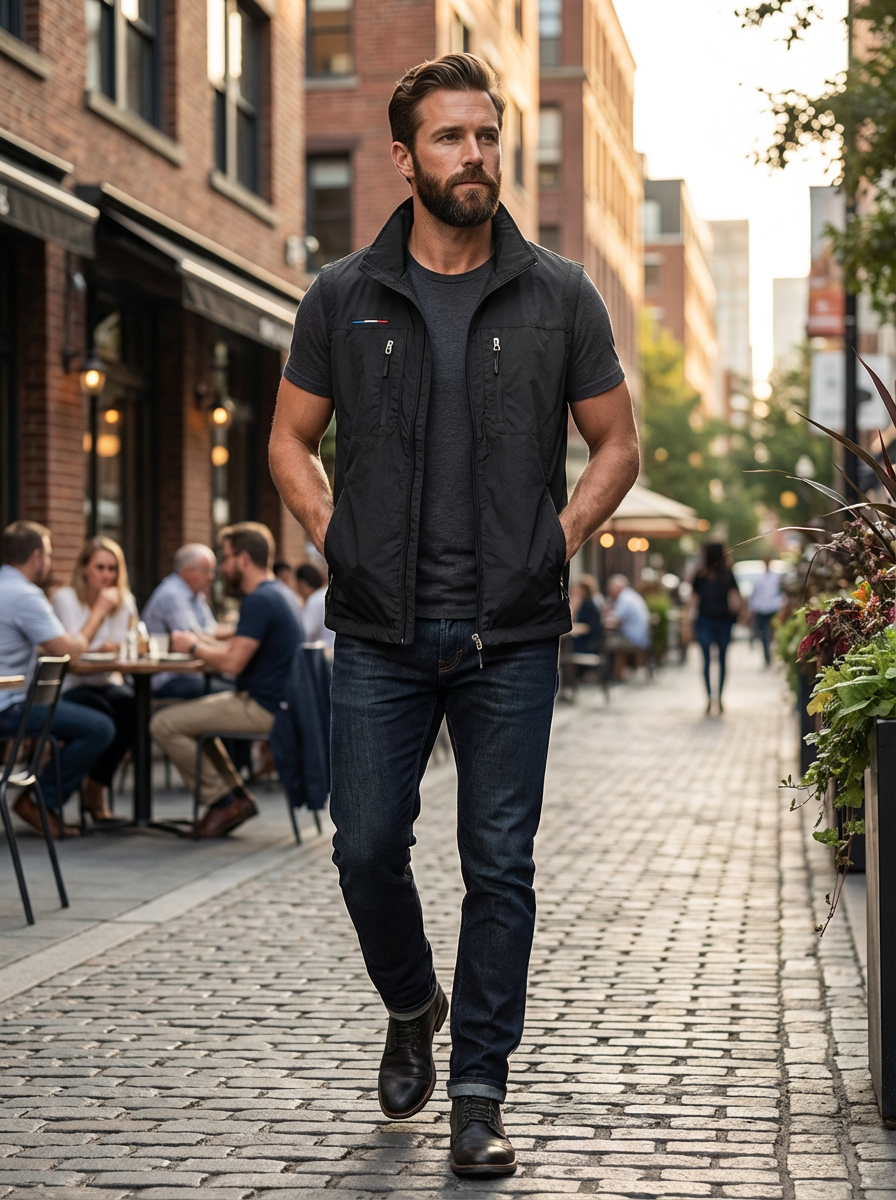 Bodywarmer Chris - eigentijdse streetwear met een luxe afwerking