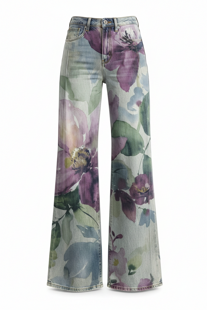 Broek Flore - Tover een glimlach op ieders gezicht met dit fleurige design