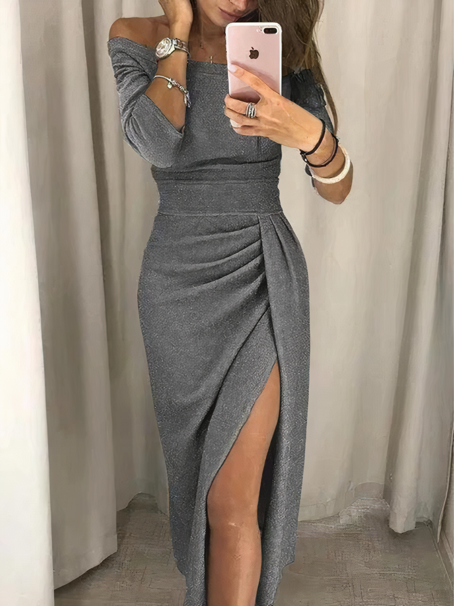 Jane - Off-shoulder glitterjurk