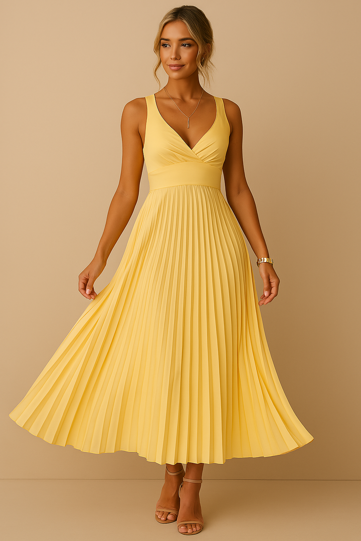 Oria - Elegante Geplooide Jurk