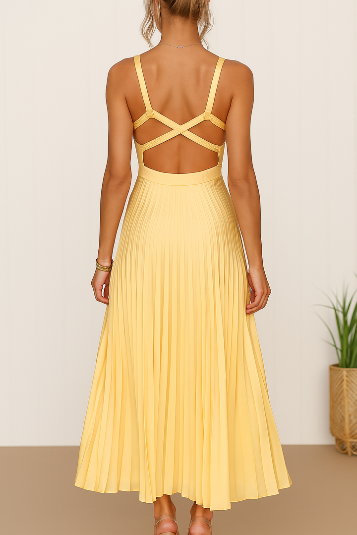 Oria - Elegante Geplooide Jurk
