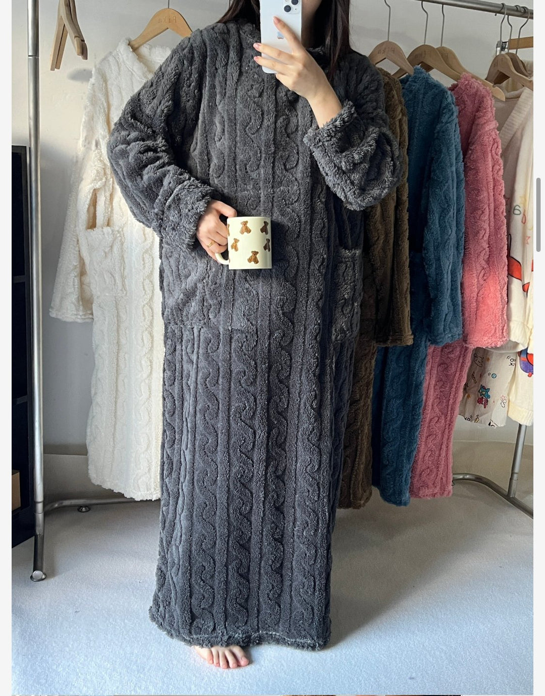 Oravienna - Ultra-Zachte Winterrobe van Jacquard Fleece
