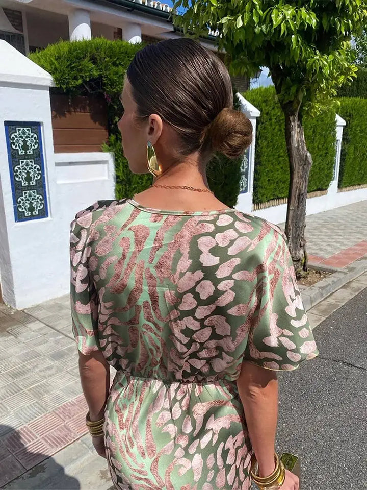 Willow | Koperen midi-jurk
