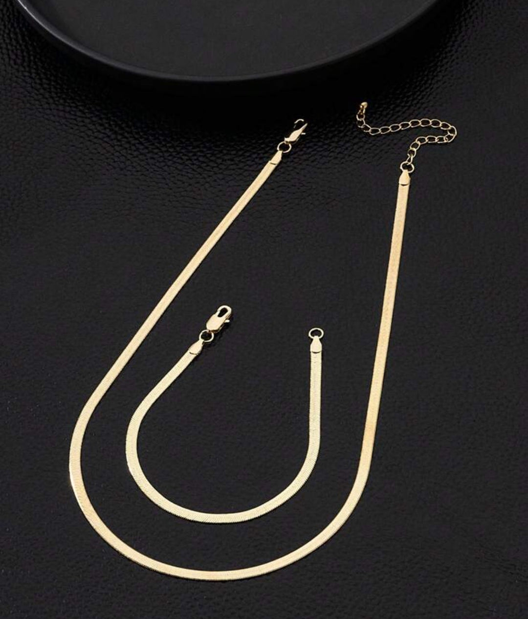 Collar de cadena minimalista con pulsera Dorada