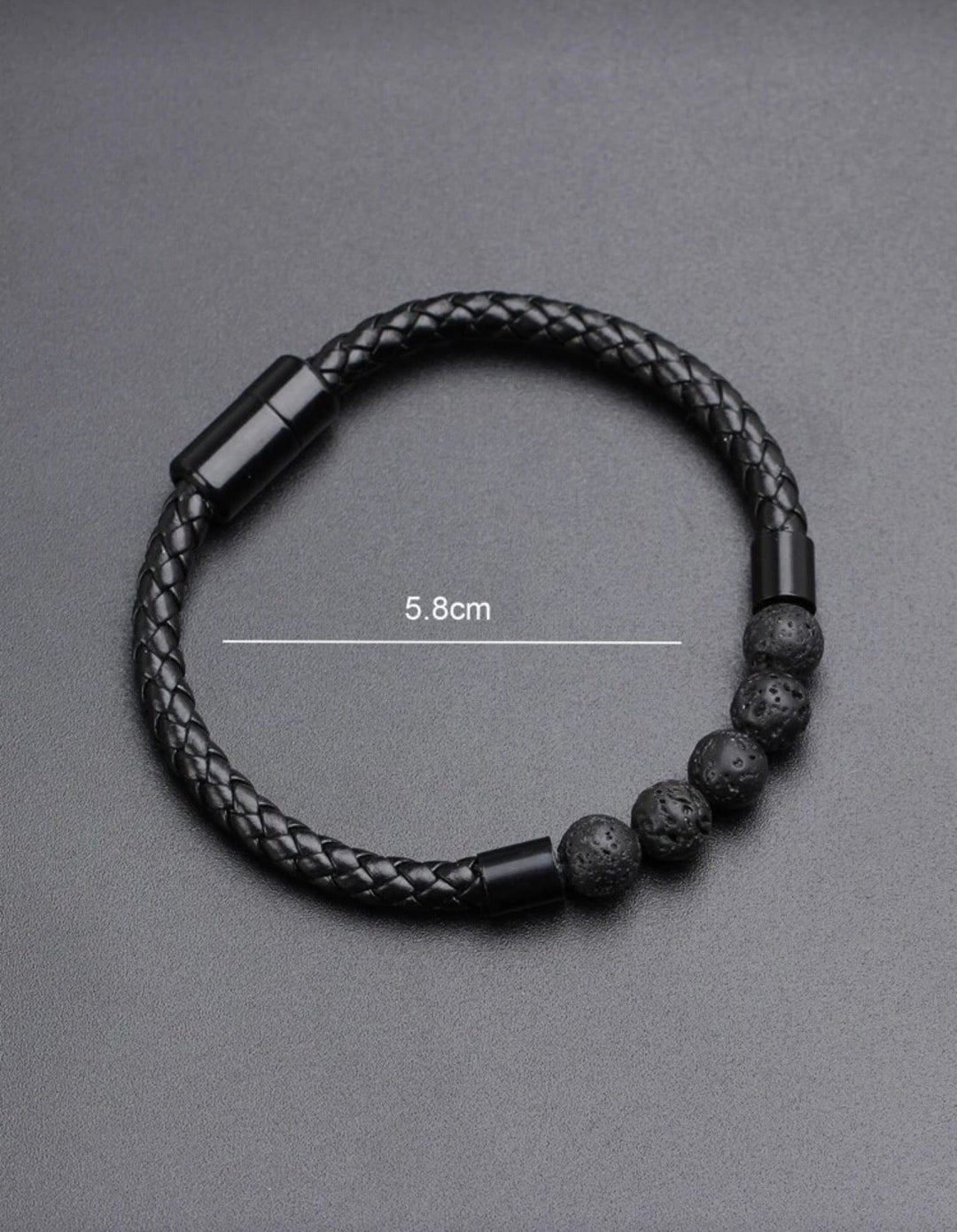 Minimalist bead bracelet 2 pieces black and mixed