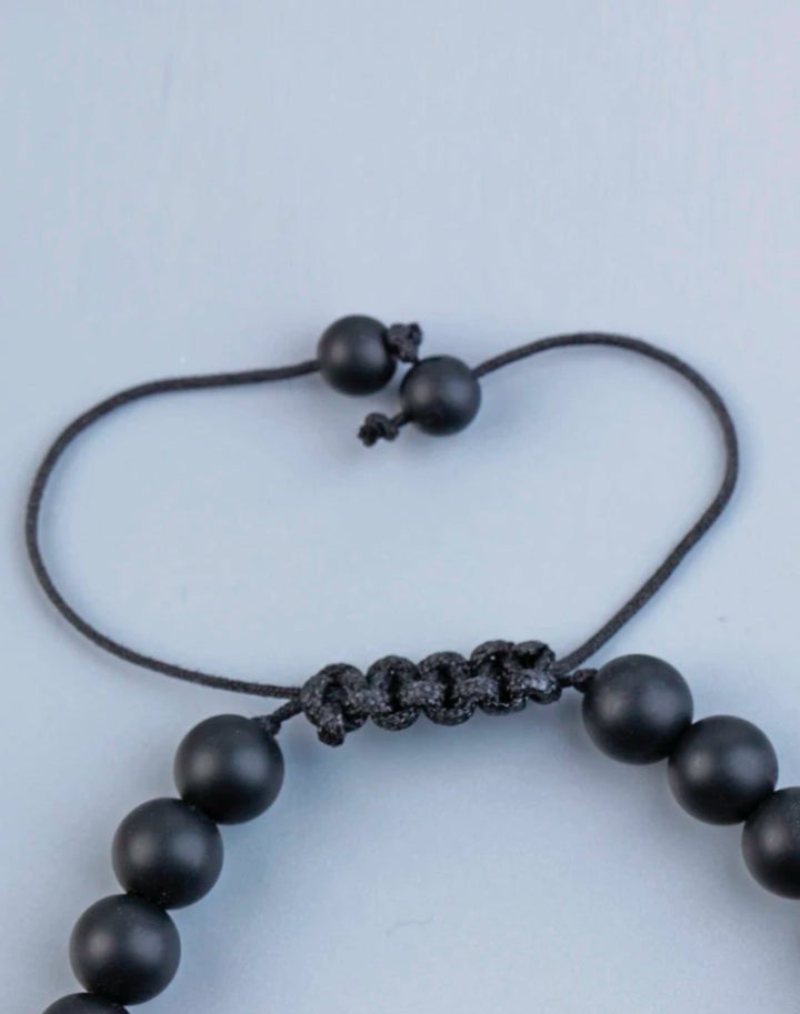 Pulsera Single stone Ónix Mate ajustable