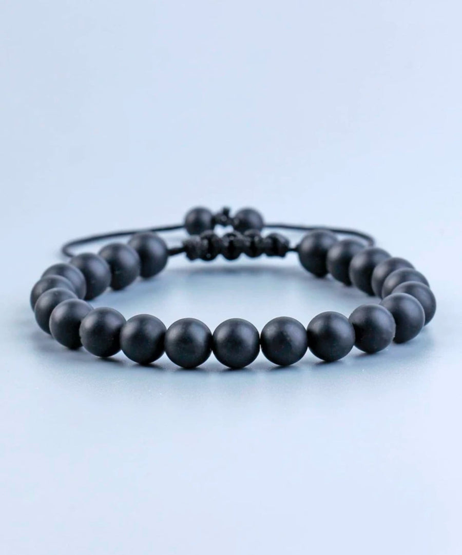Pulsera Single stone Ónix Mate ajustable