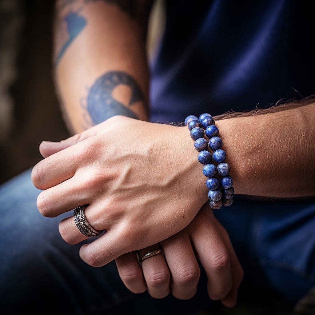 Pulsera Single Stone Sodalita Azul