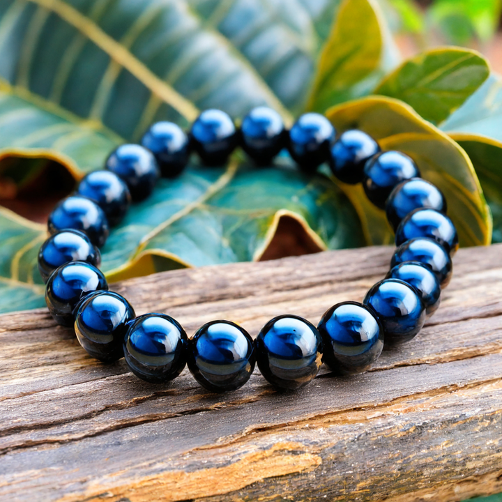 Pulsera Single Stone Ojo de Tigre Azul