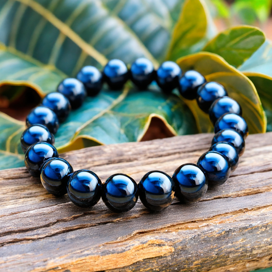 Pulsera Single Stone Ojo de Tigre Azul