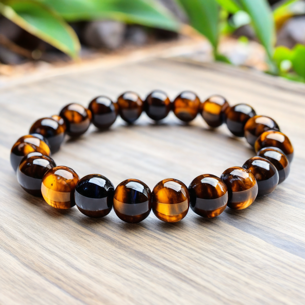 Pulsera Single Stone Ojo de Tigre Chocolate