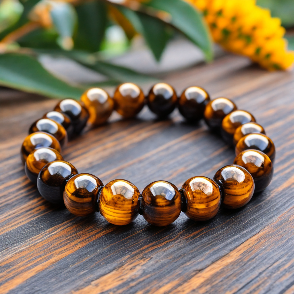 Pulsera Single Stone Ojo de Tigre Chocolate