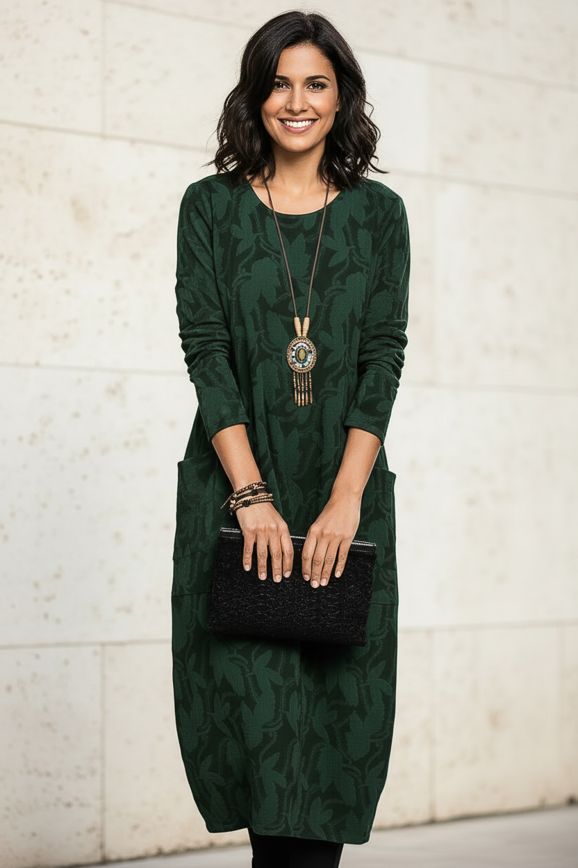Jurk Abigail - Warme elegante look waarin je je comfortabel én verzorgd voelt.