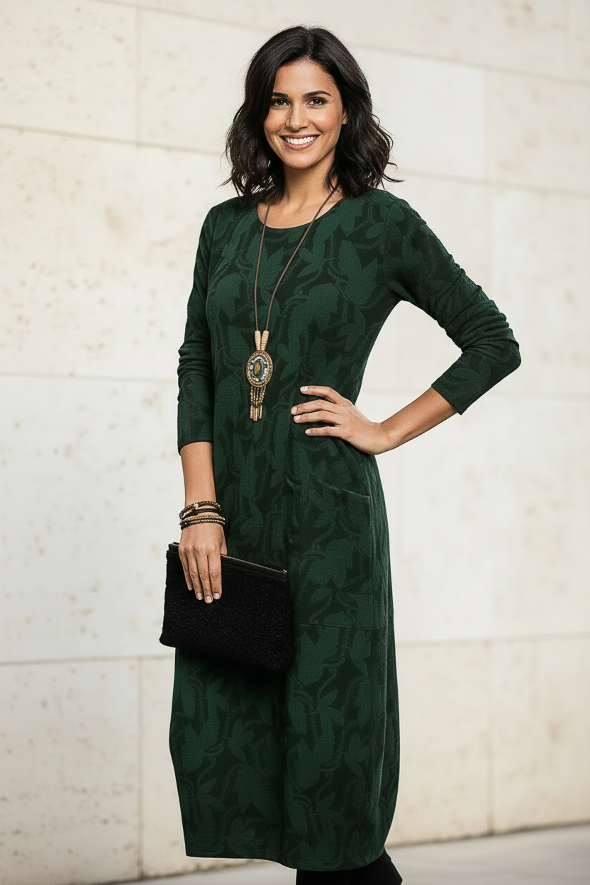 Jurk Abigail - Warme elegante look waarin je je comfortabel én verzorgd voelt.