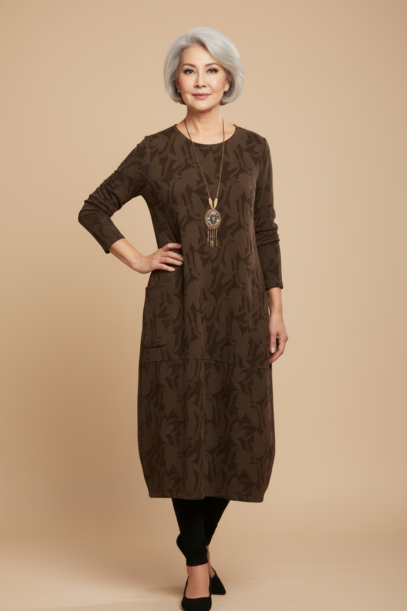 Jurk Abigail - Warme elegante look waarin je je comfortabel én verzorgd voelt.