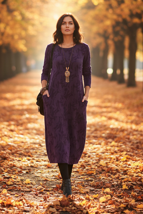 Jurk Abigail - Warme elegante look waarin je je comfortabel én verzorgd voelt.
