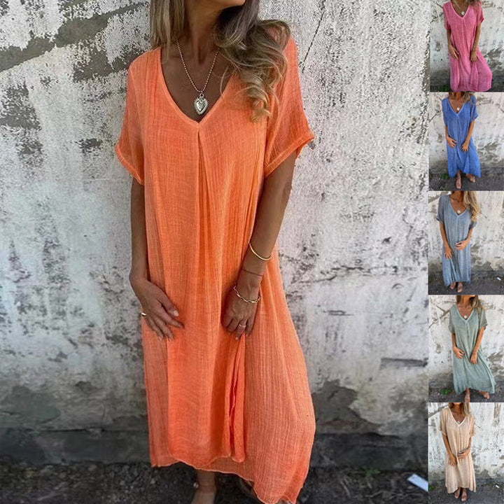 Fiorina - Luchtige zomerjurk in linnenstijl