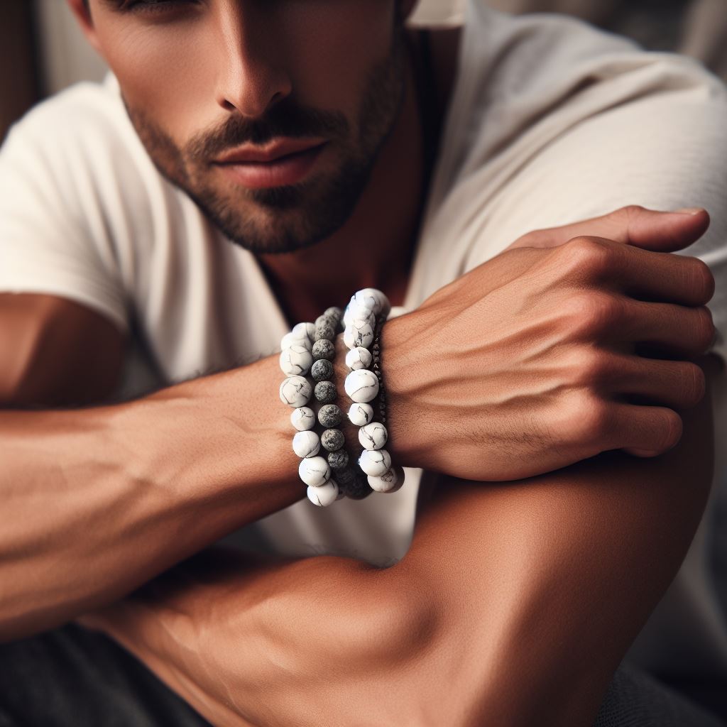 Pulsera Single Stone Howlita